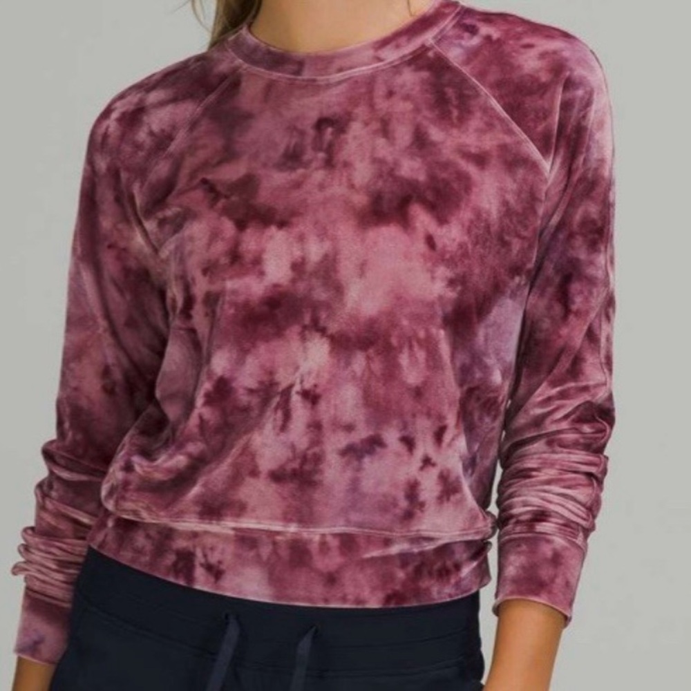 Lululemon Velour Pink Scrunch Dye Sweatshirt